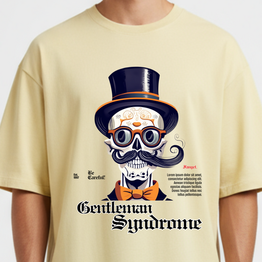 Gentleman syndrome Gothic Oversized T-Shirt