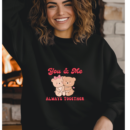 You and me bear hug black Sweatshirt