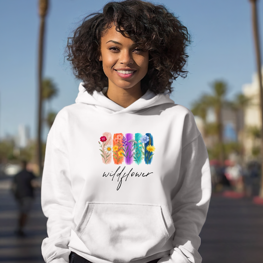 Brush stroked floral Unisex Hoodie