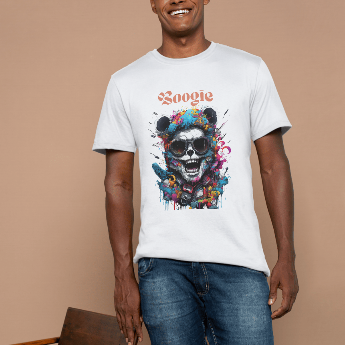 Boogie colorful polar bear t-shirt