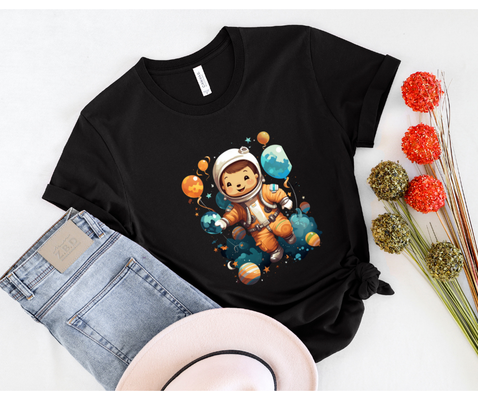 Cuddly bear in Astronaut suit T-shirt
