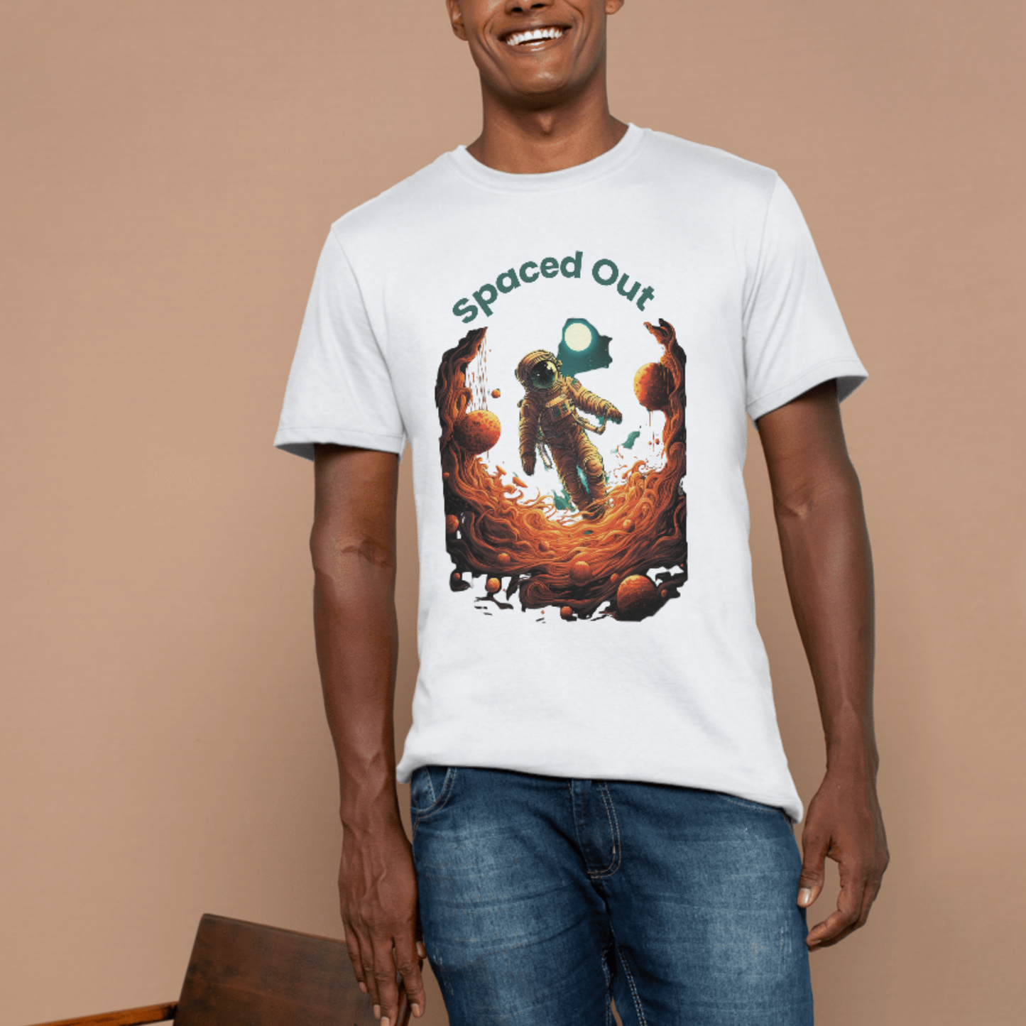 Spaced out astronaut t-shirt