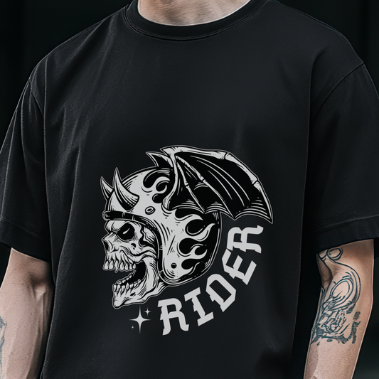 Rider Skull Gothic Oversized T-shirt