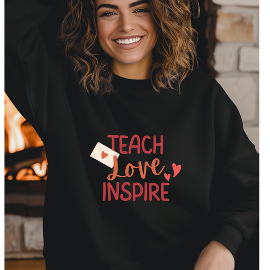 Love Inspire Black Sweatshirt
