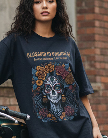 Blossom in darkness Gothic T-Shirt