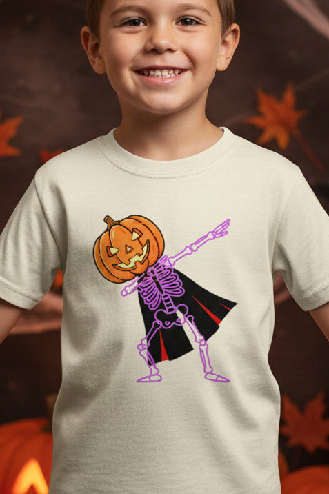 Dancing skeleton Halloween Boy's Crew Neck T-Shirt