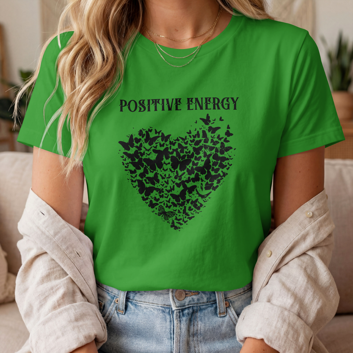 Positive Energy Butterfly Heart T-Shirt
