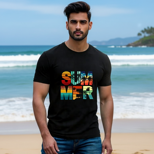 Colorful Summer Tropical Travel T-Shirt