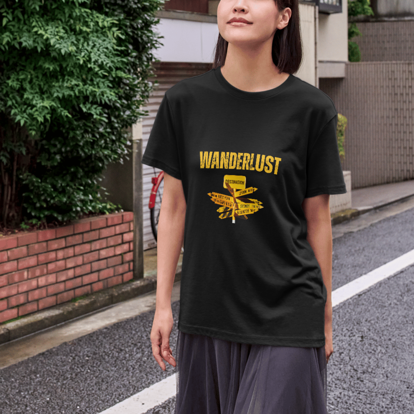 Wanderlust sign board Women's Travel T-shirt