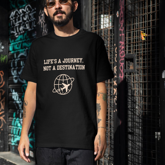 Life is a journey globe Men's travel t-shirt