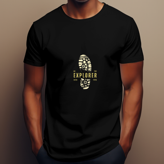 Explorer footprint travel t-shirt
