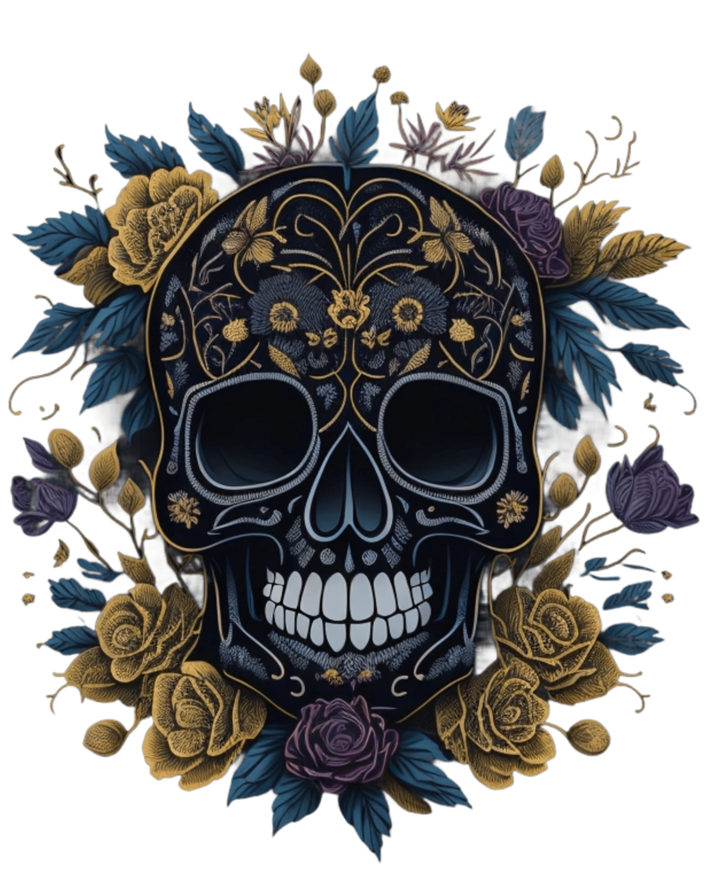 Embrace the Thorns -Gothic T-Shirt – Dark Romantic Floral Skull Tee – Alternative Grunge Fashion