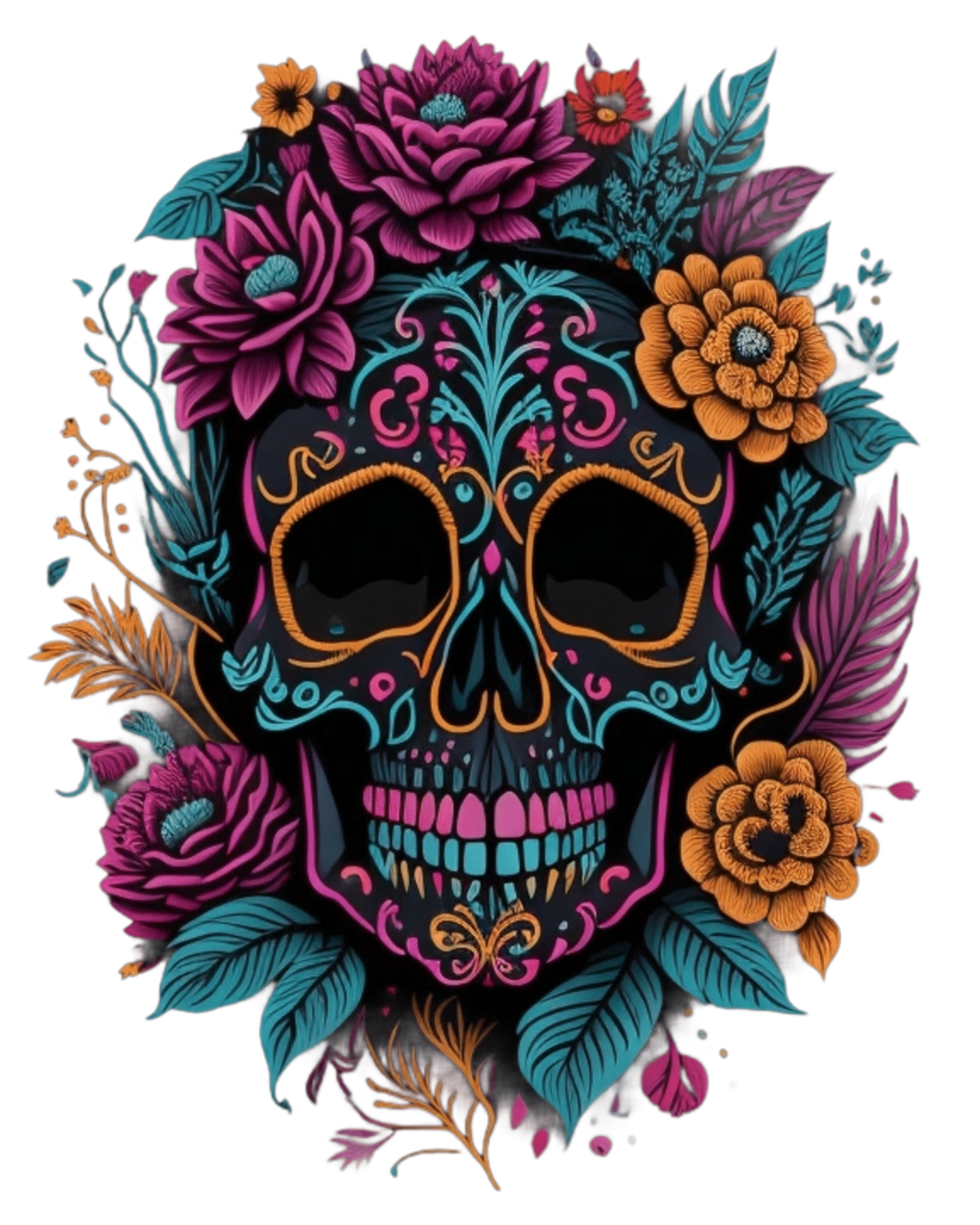 Beneath the Bloom, We Rot -Gothic T-Shirt – Dark Romantic Floral Skull Tee