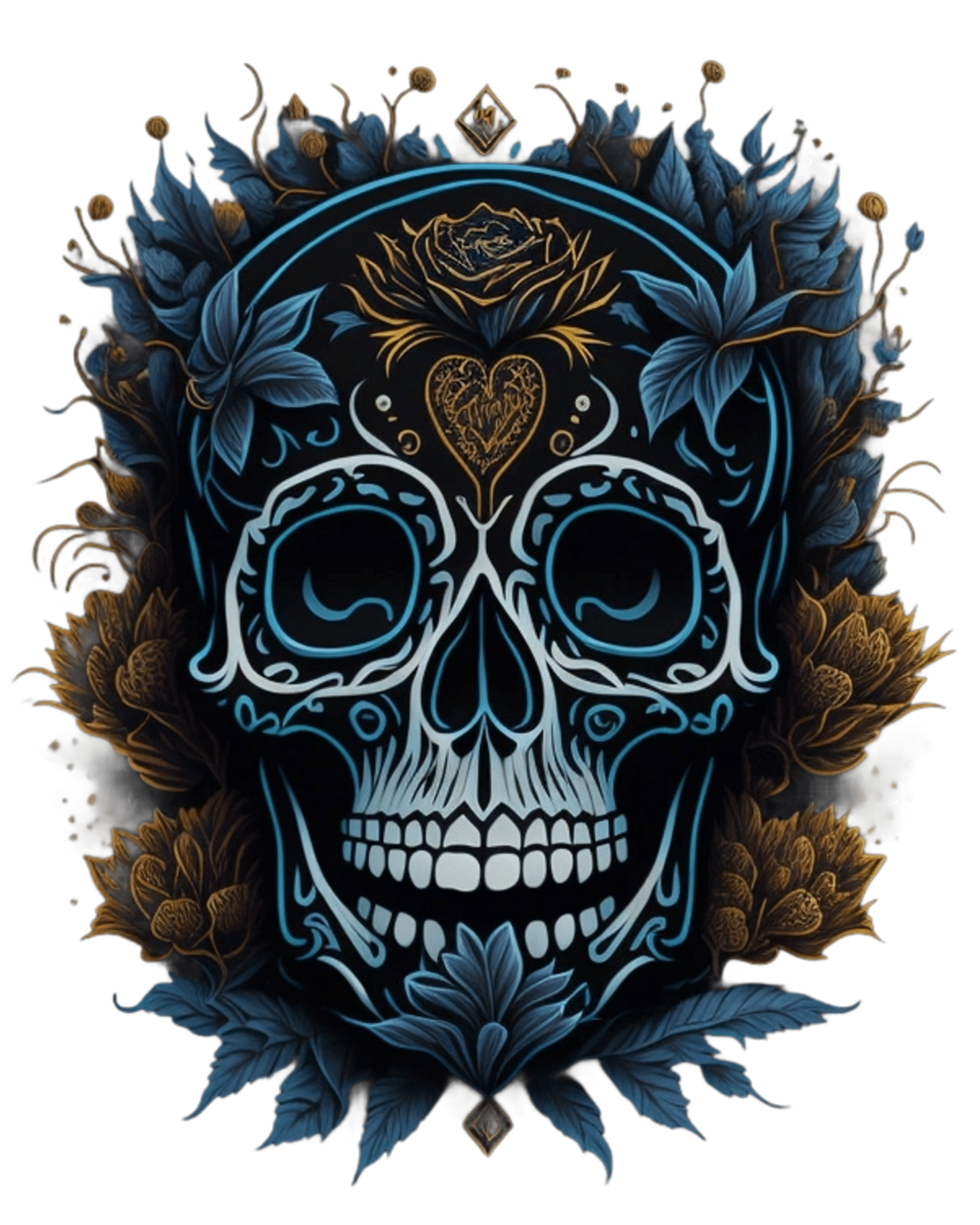 Sacred Decay -Gothic T-Shirt – Dark Romantic Floral Skull Tee