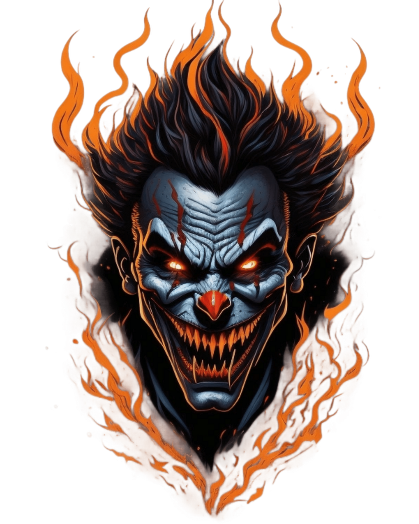 Rebel Flame Skull Tee -Men's Oversized T-shirt for bike lover and rebels