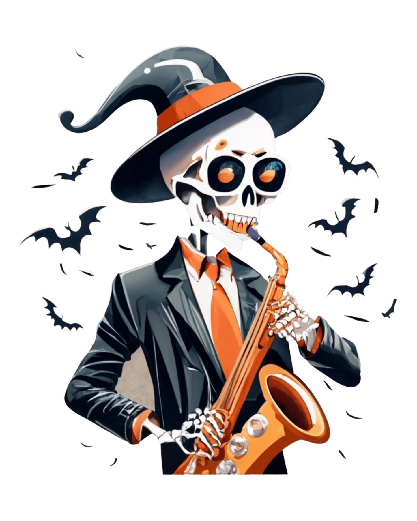 Jam Session from the Crypt -Funny Skeleton T-Shirt | Music Lover Halloween Tee | Quirky Rock and Roll Shirt