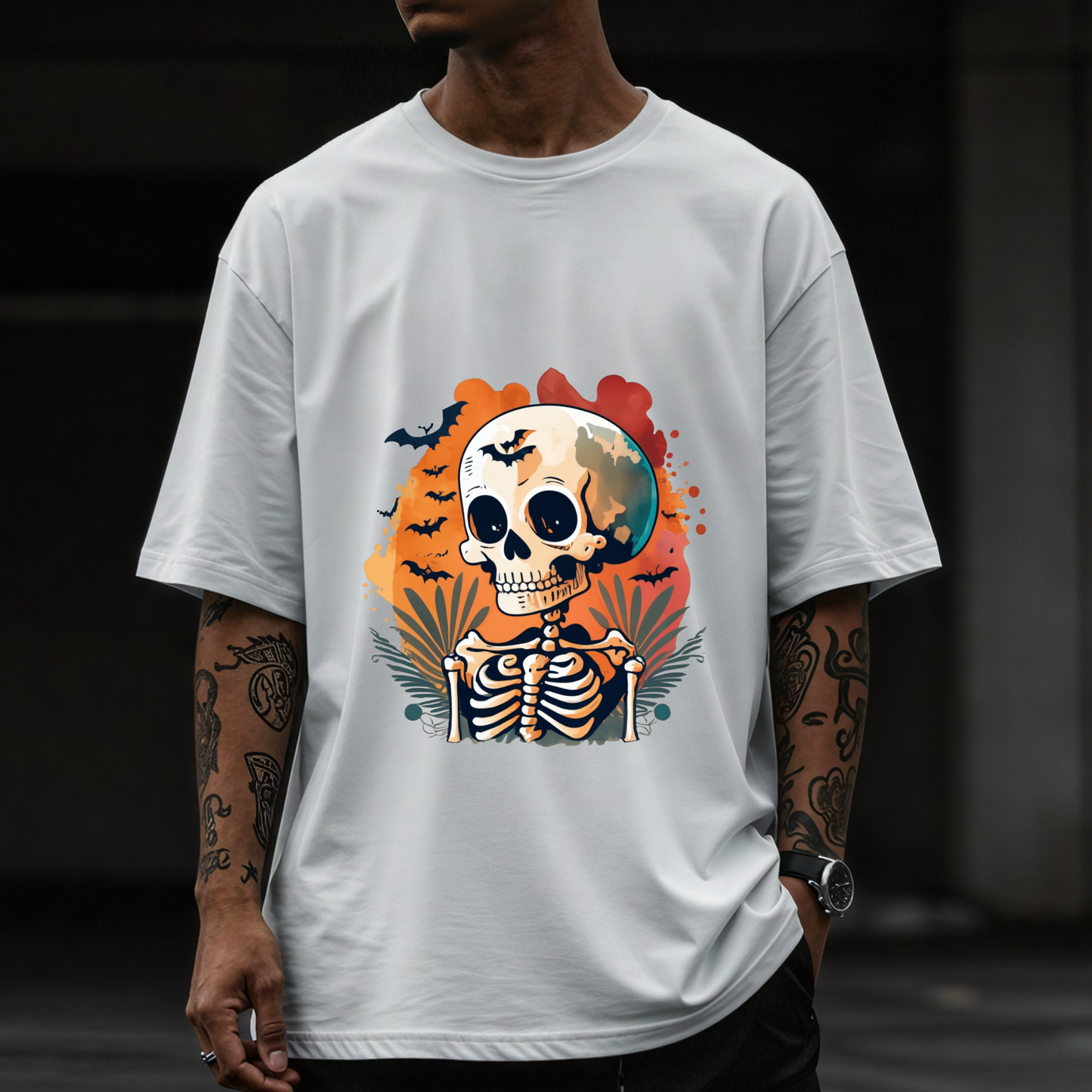 No Skin, no sin -Gothic T-Shirt – Skull Tee – Alternative Grunge Fashion