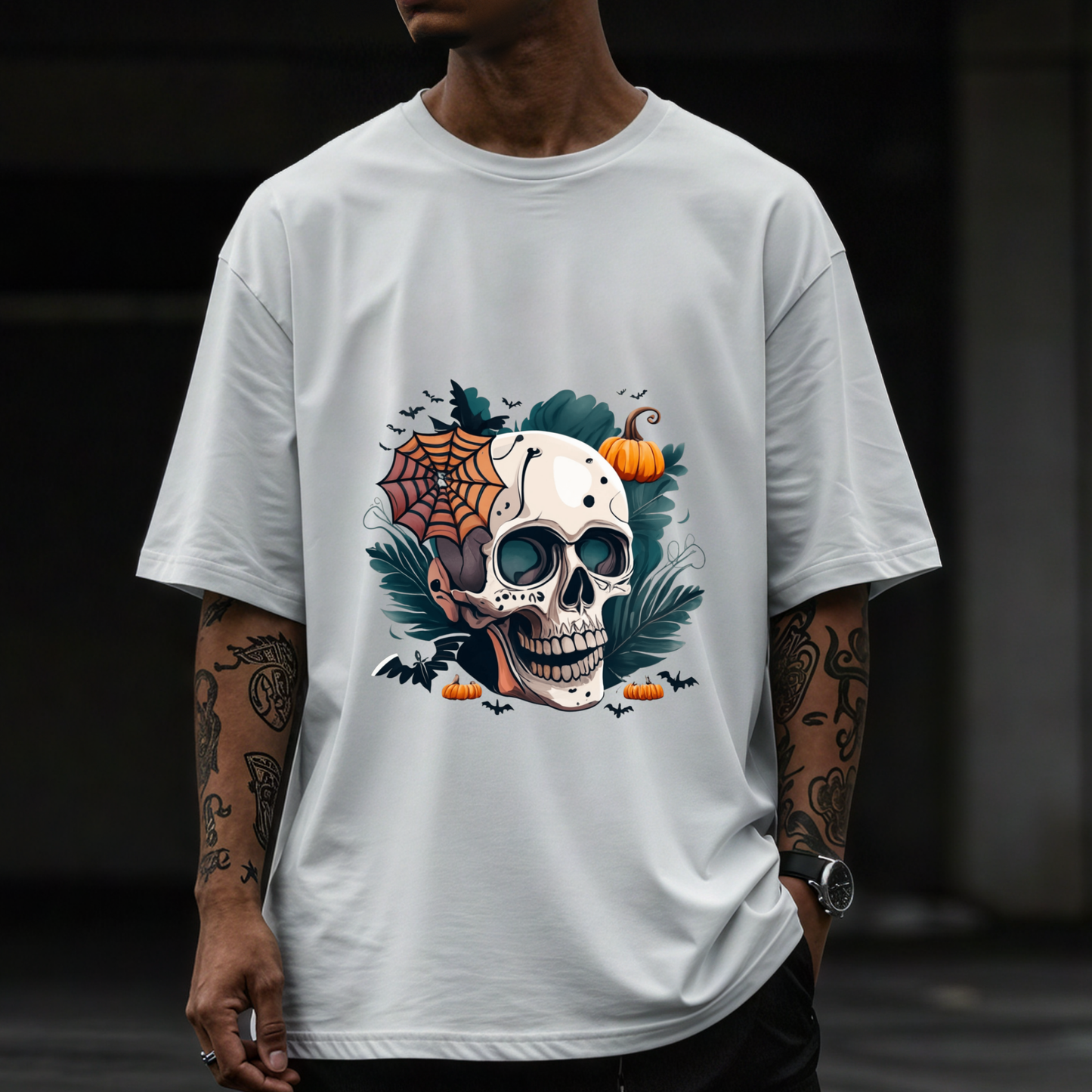 Life ends. Style doesn’t - Skull Tee - Men's oversized T-shirt