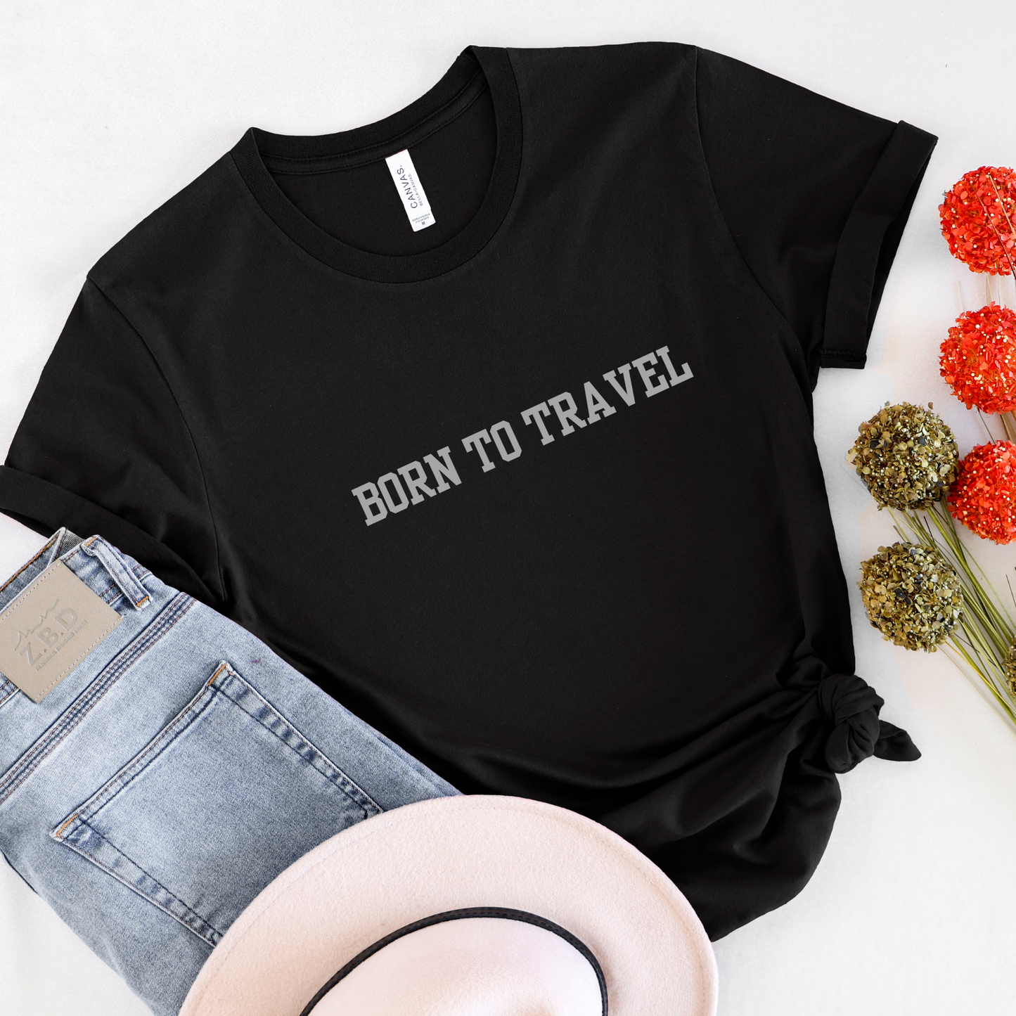 Born to travel saying Men's travel t-shirt
