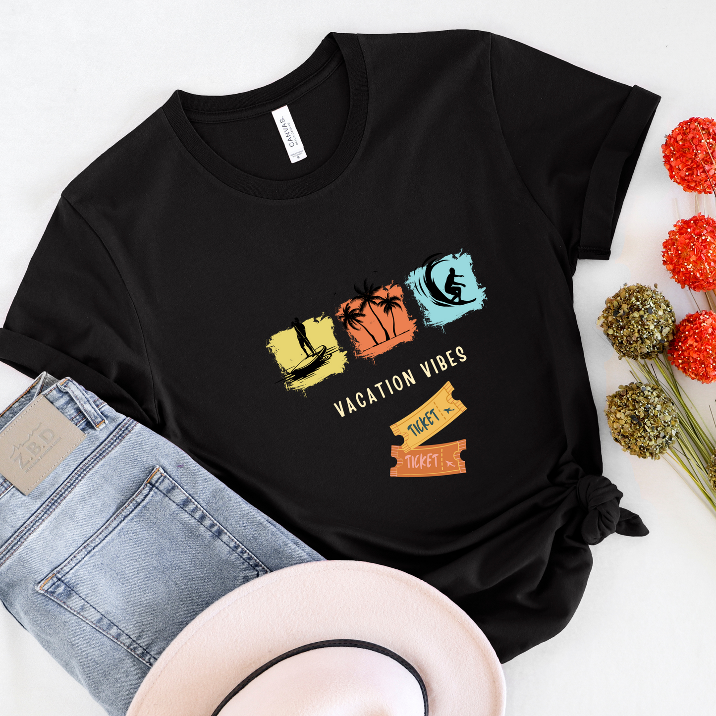 Vacation vibes, 3 activity Men's travel t-shirt