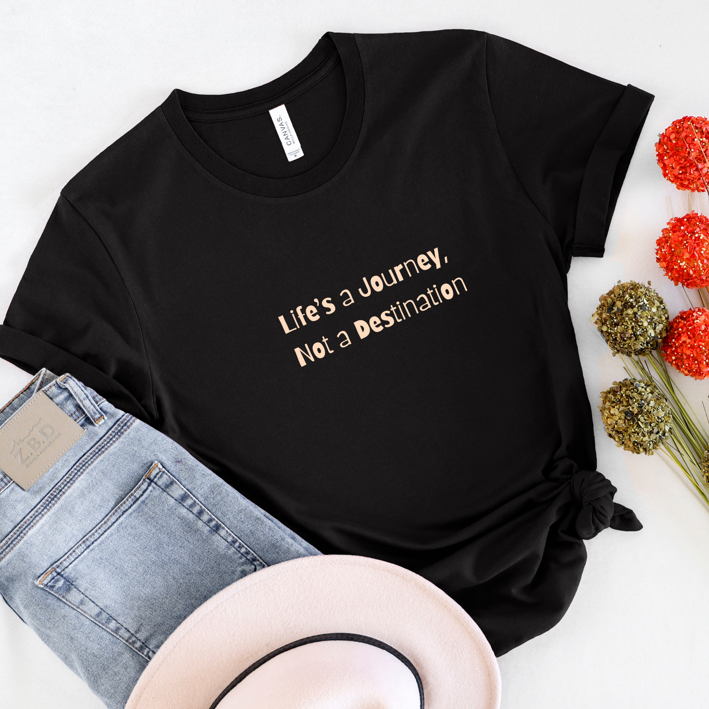 Life is a journey saying Men's travel t-shirt