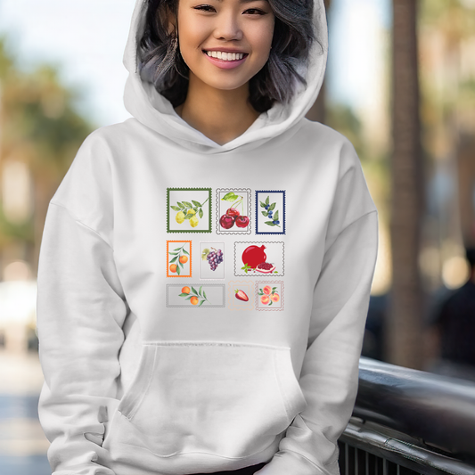 Fruit postage stamp Unisex Hoodie