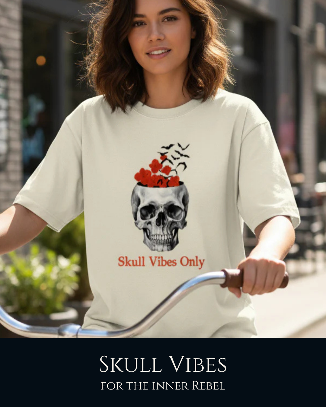 Skull Vibes -For the Rebel - Gothic Grunge T-shirts for Women