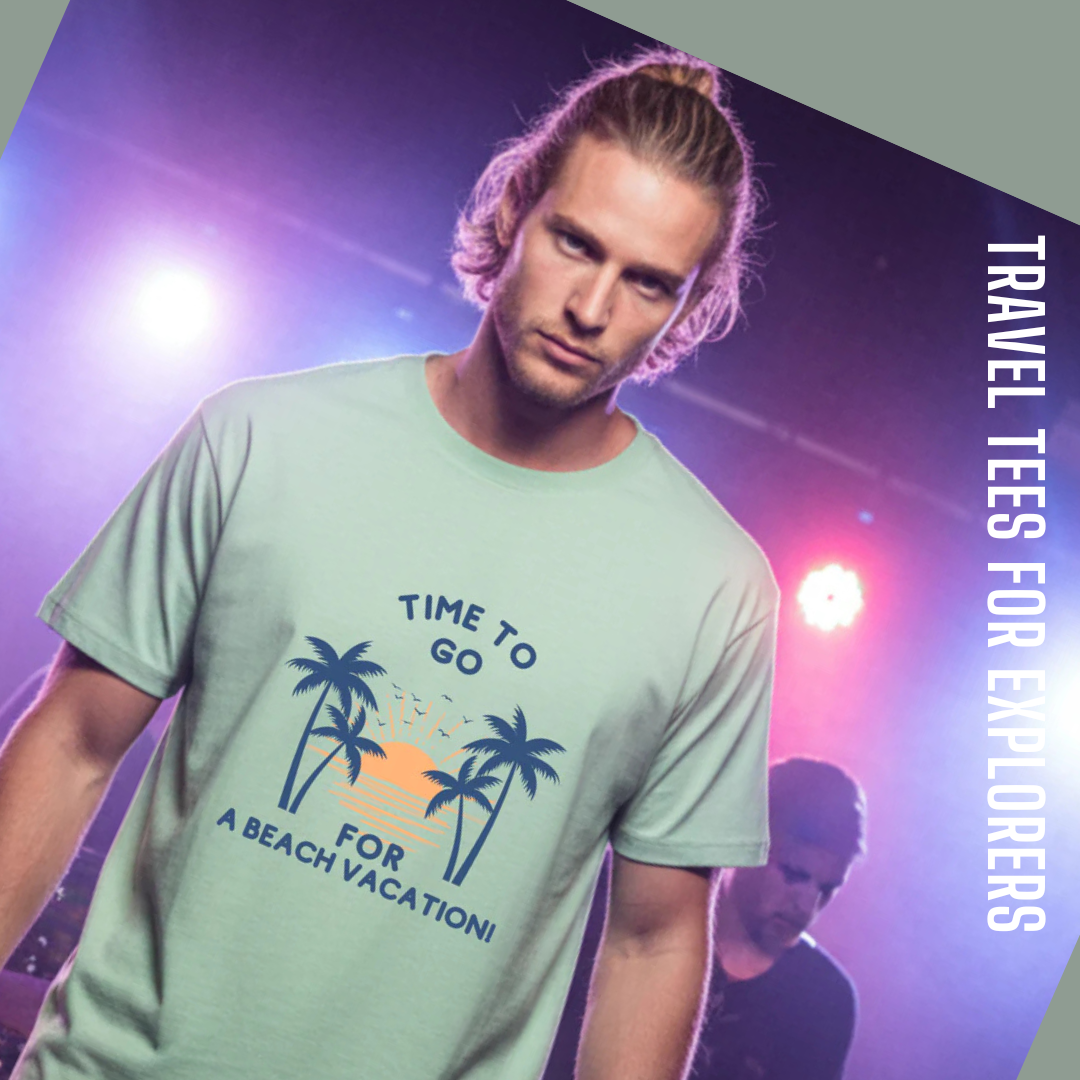 travel graphic tee cotton fabric