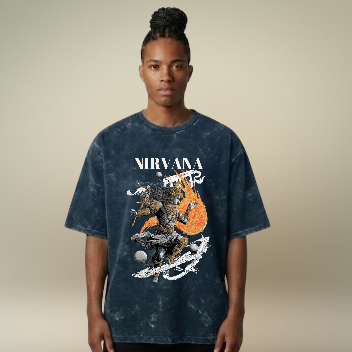 The Nirvana - Acid Wash Tee for Men