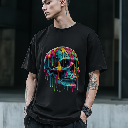 Gothic Skull face oversized T-Shirt