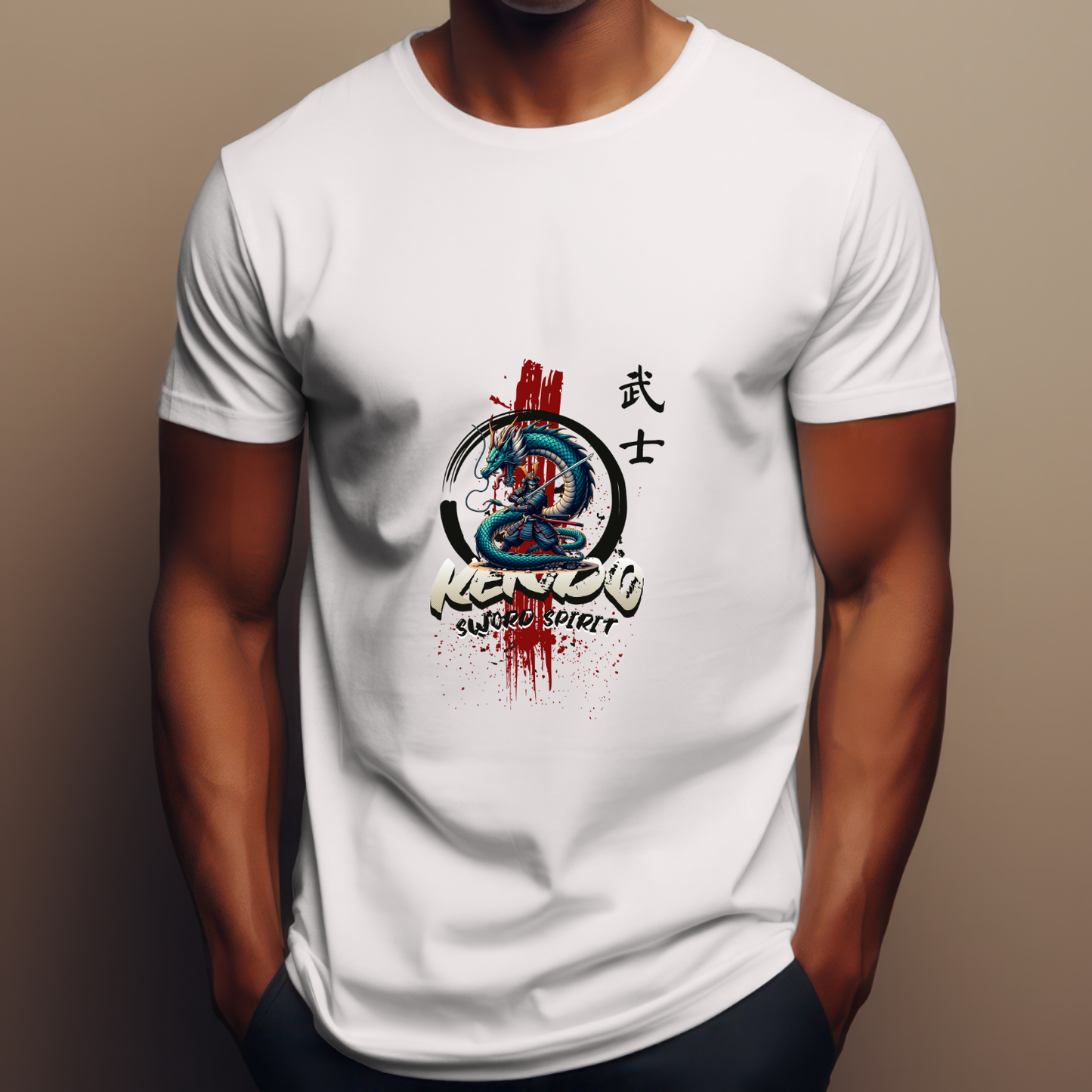 Samurai Sword - Pure Cotton White T-Shirt