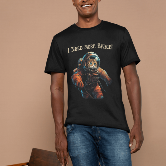 I need more space cute cat in astronaut suit t-shirt