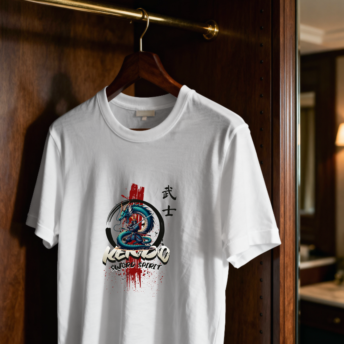 Samurai Sword - Pure Cotton White T-Shirt