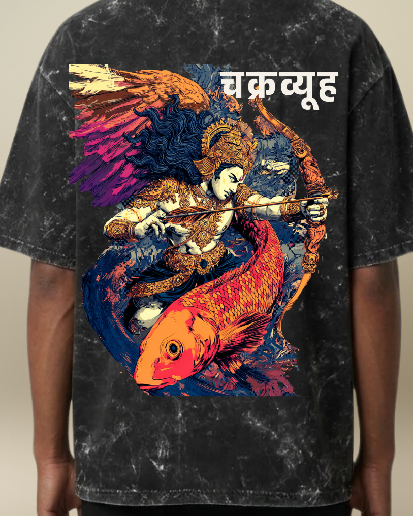 Chakravyuh- the viscous cycle - Acid Wash Tee