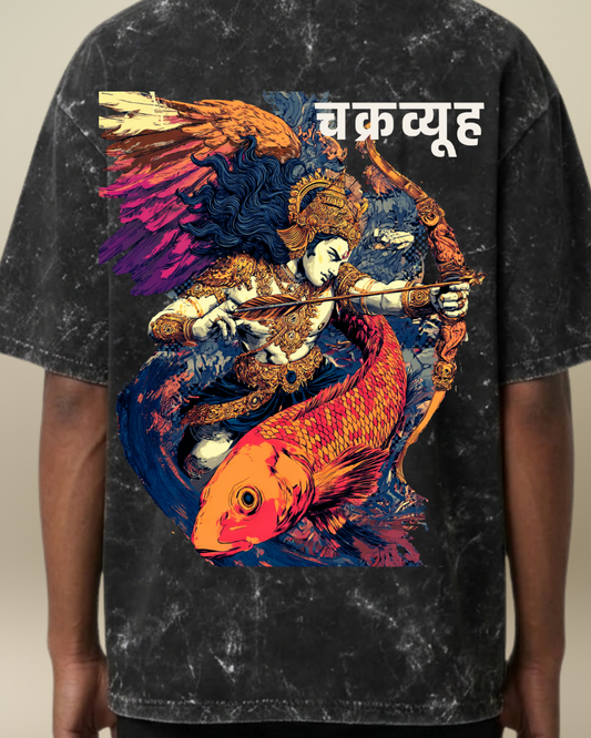 Chakravyuh- the viscous cycle - Acid Wash Tee