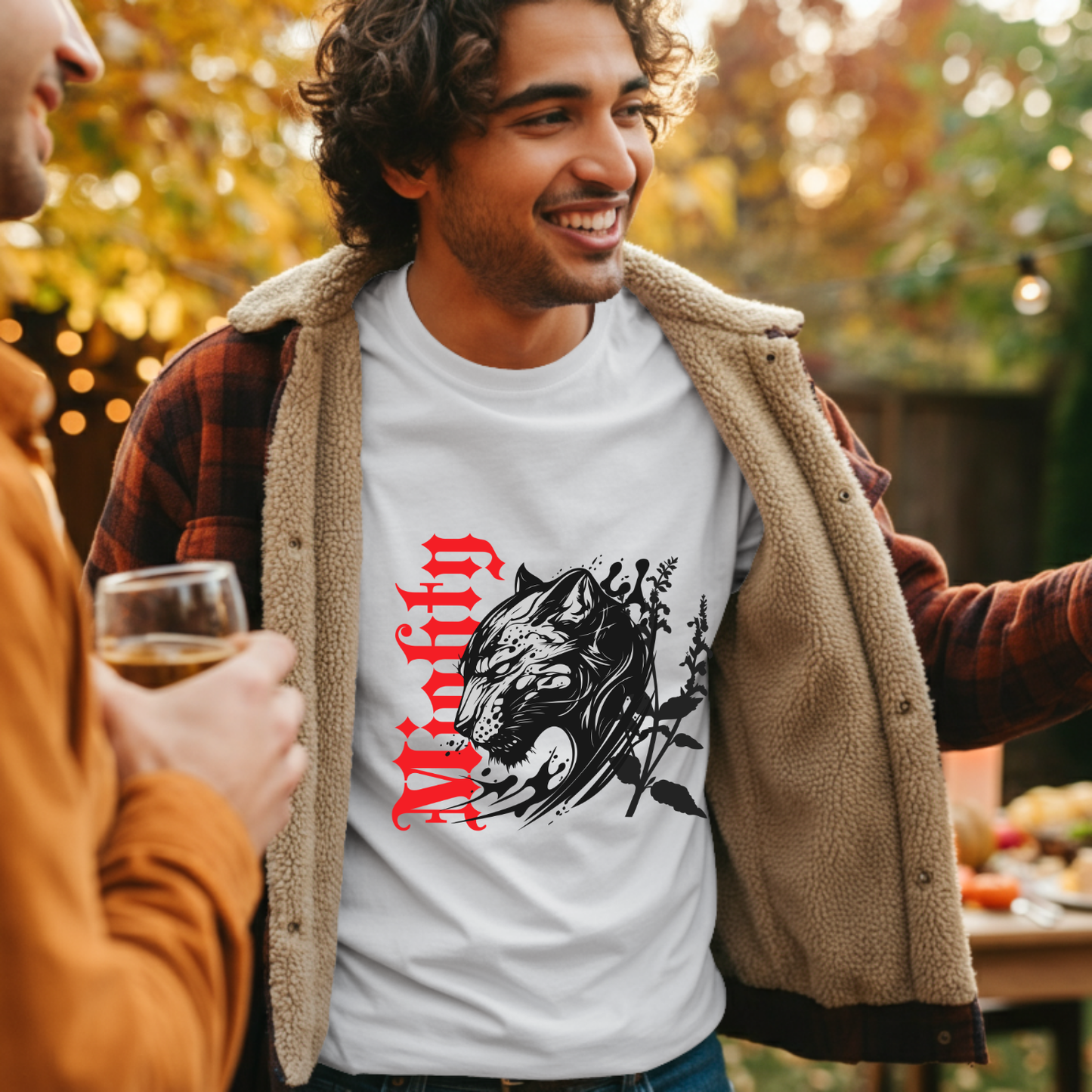 Mighty- Big Cat Pure Cotton White T-shirt
