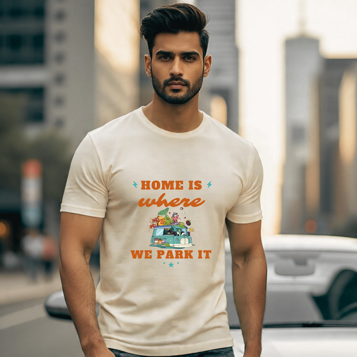 Home is where we park it Travel T-shirt for campers