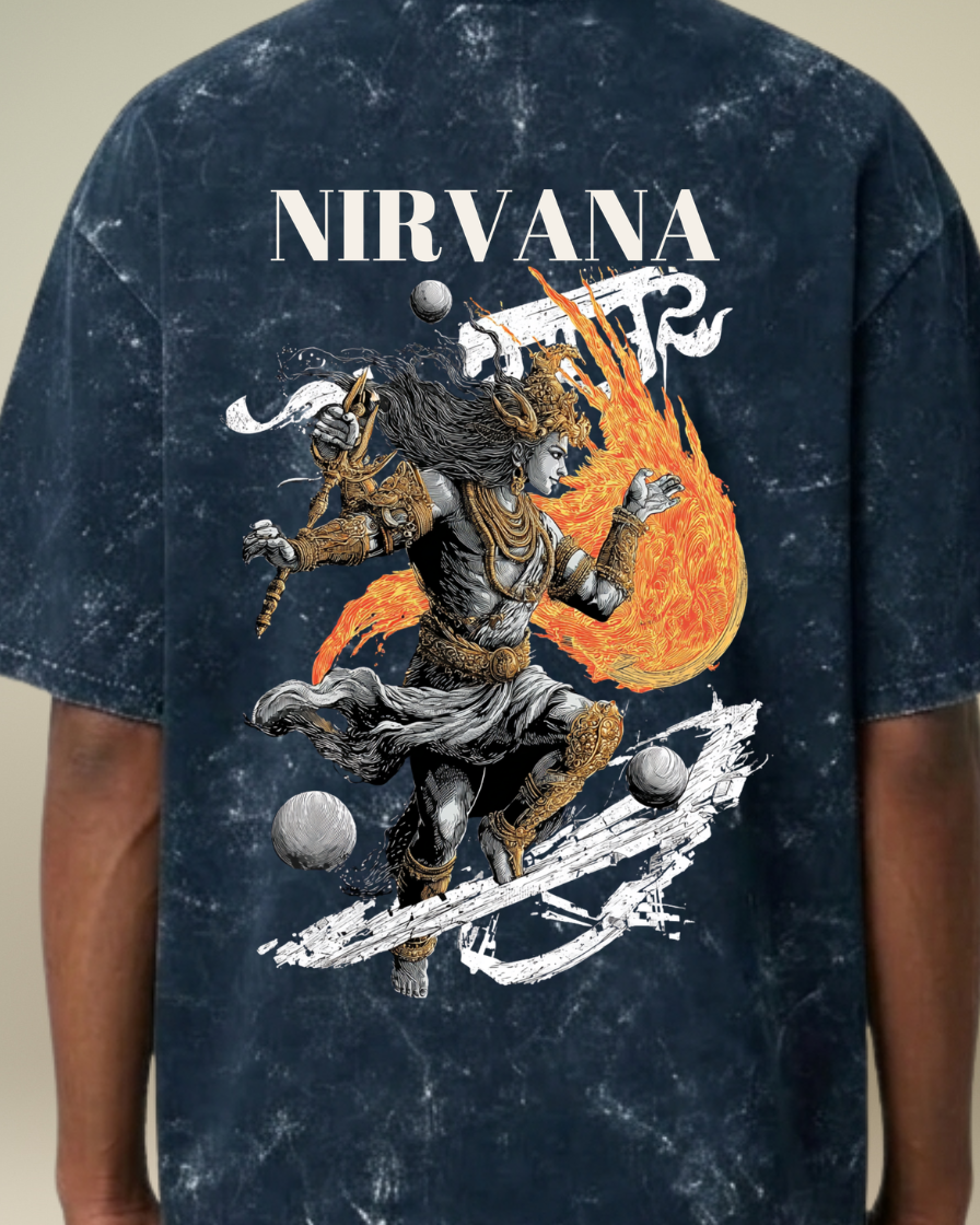 Nirvana- The Journey to Enlightenment - Acid Wash T-shirt for Men