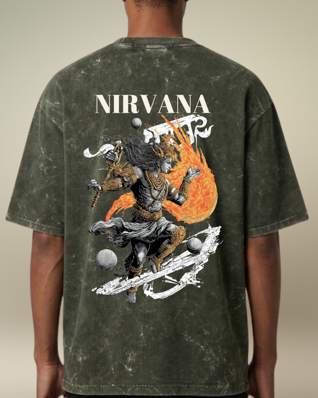 Nirvana- The Journey to Enlightenment - Acid Wash T-shirt for Men