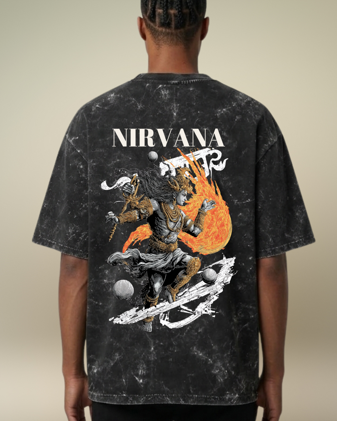 Nirvana- The Journey to Enlightenment - Acid Wash T-shirt for Men