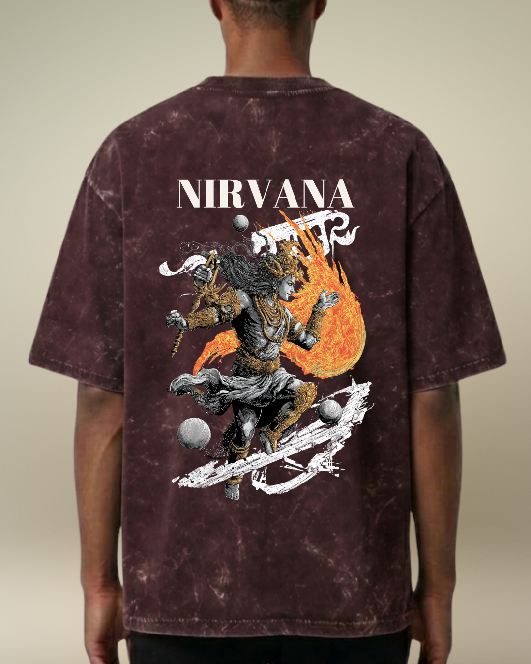 Nirvana- The Journey to Enlightenment - Acid Wash T-shirt for Men