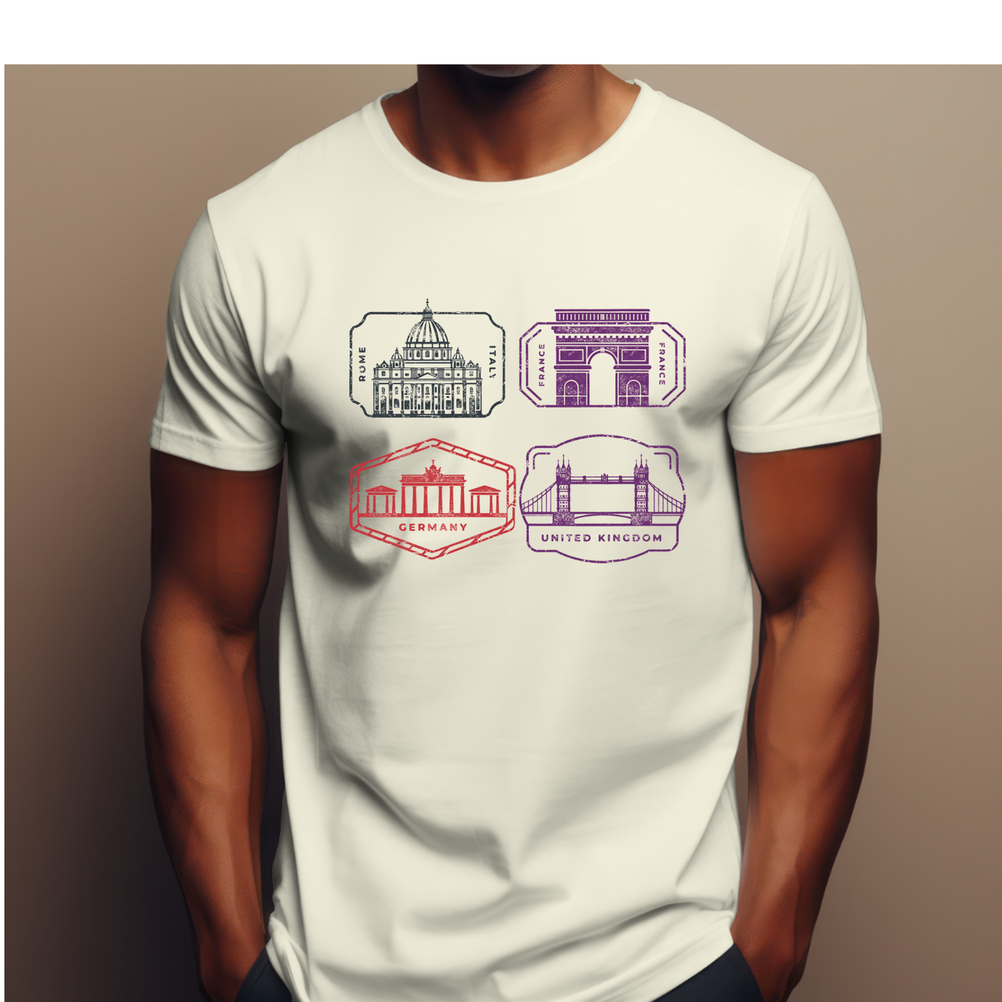 Vintage Postage Stamp Travel T-shirt