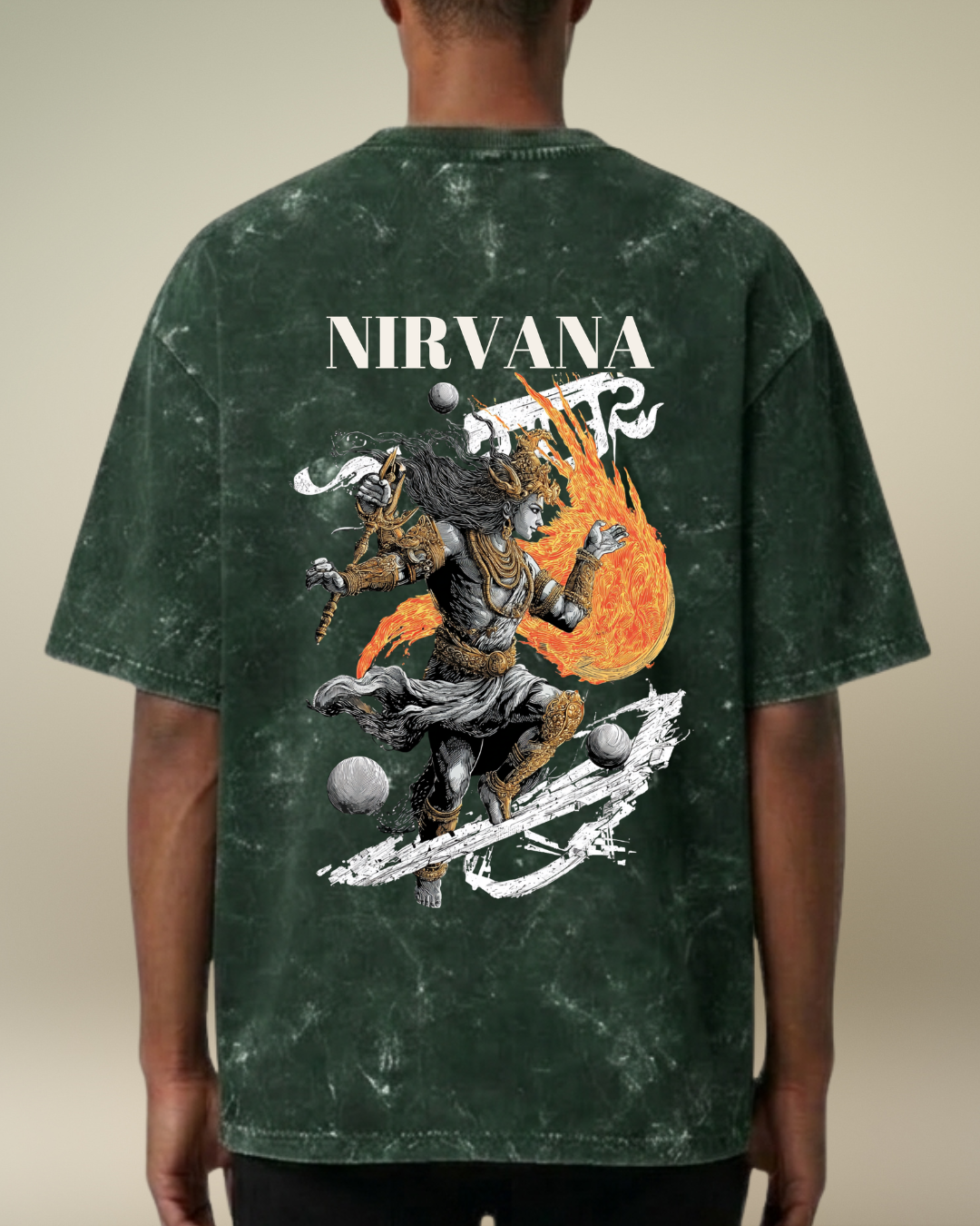 Nirvana- The Journey to Enlightenment - Acid Wash T-shirt for Men