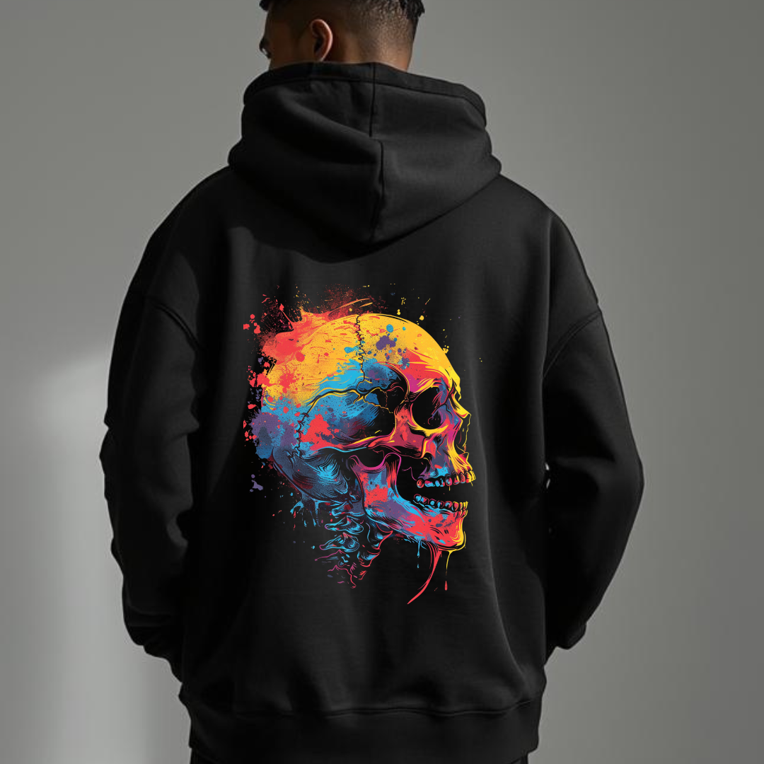 Colors of Skull Zip Hoodie