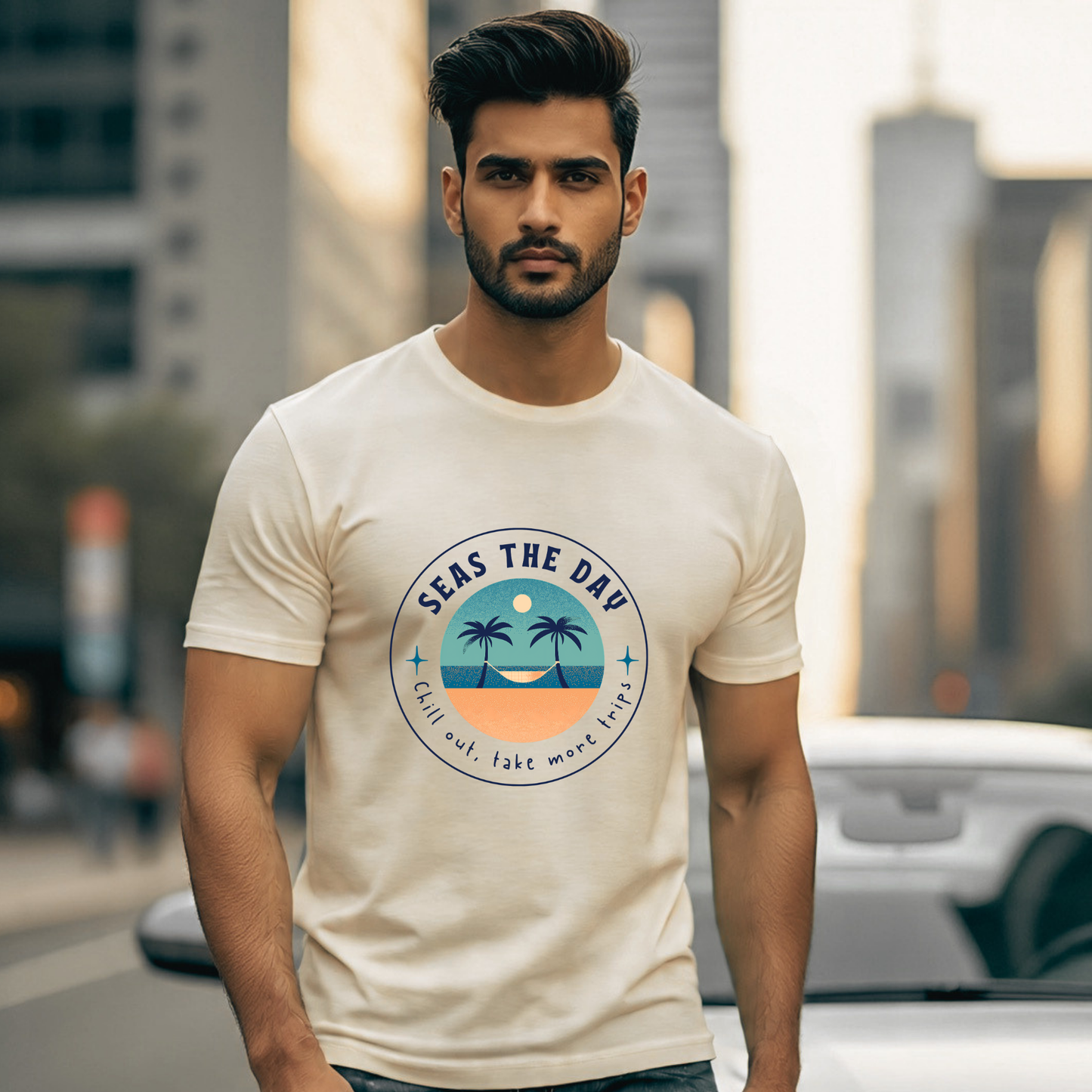 Seas The Day Tropical Travel T-Shirt