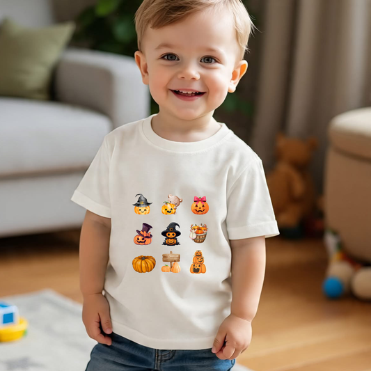 Pumpkin Tattoo Kid's Crew Neck T-Shirt