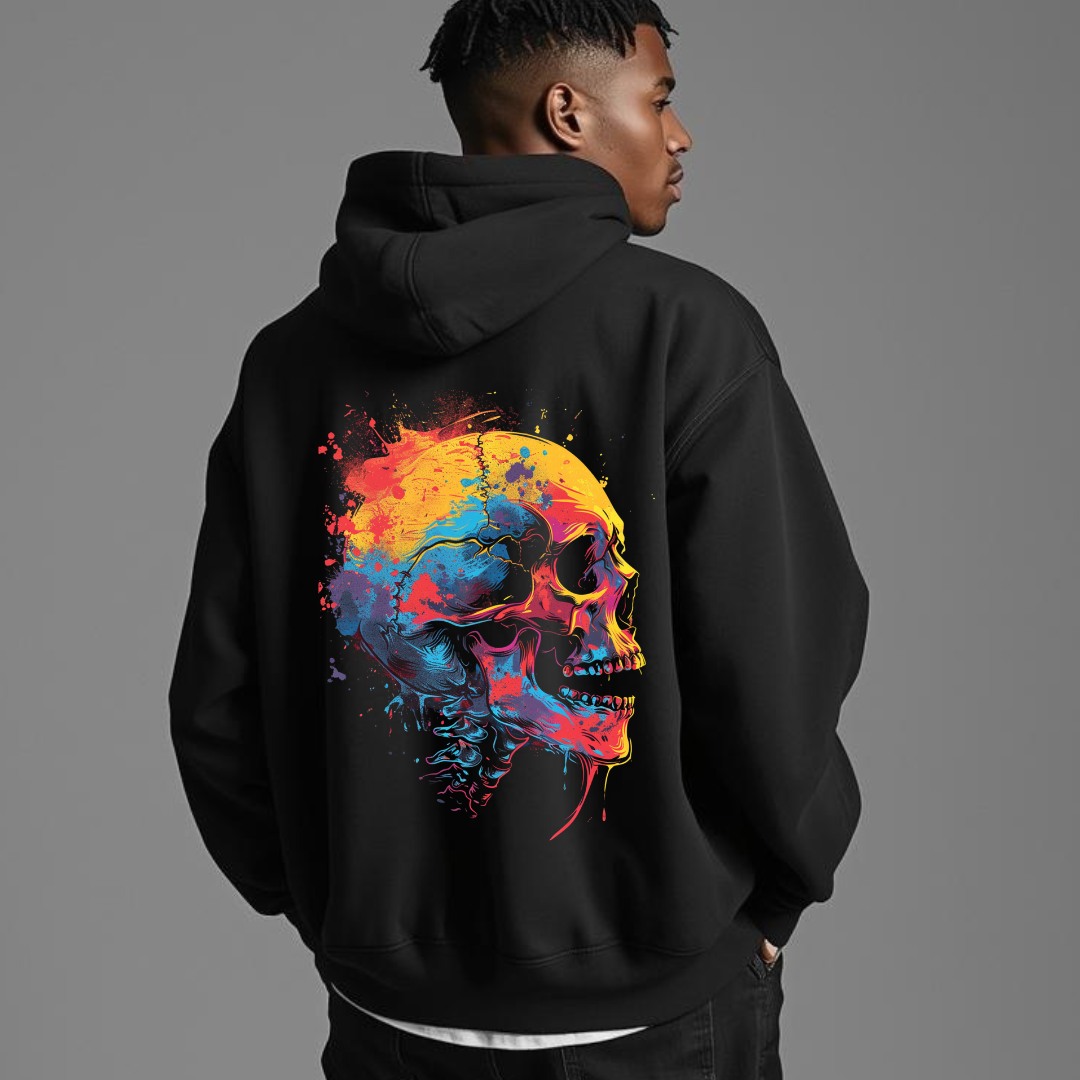 Colors of Skull Zip Hoodie