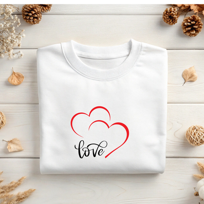 double heart love Sweatshirt