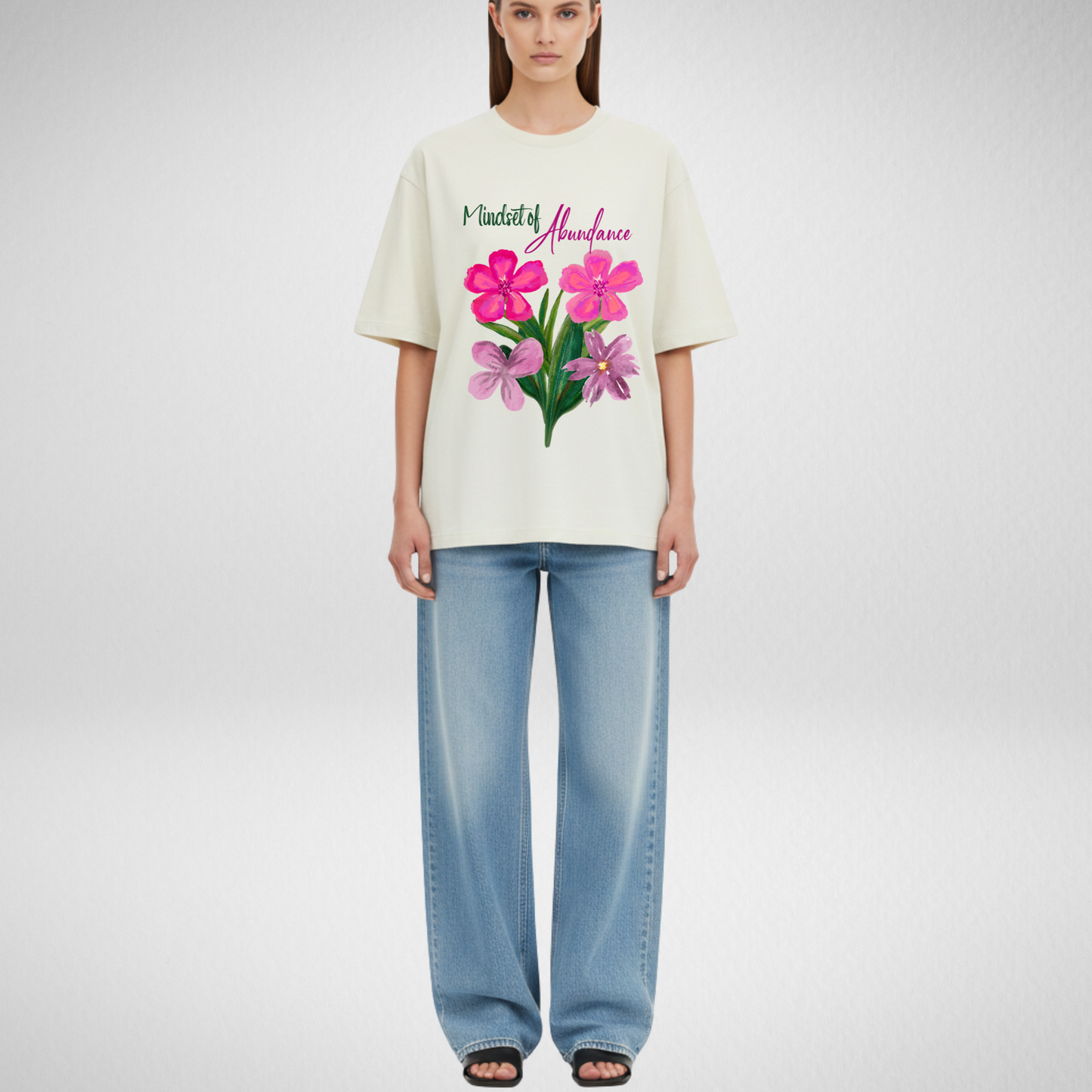 Mindset of abundance Floral T-shirt