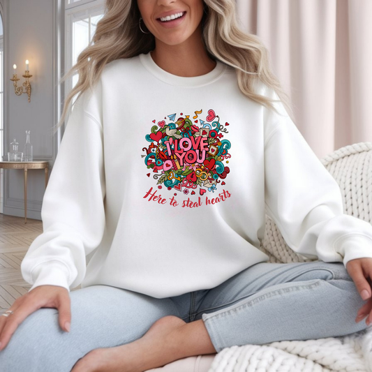 Here to steal hearts Sweatshirt